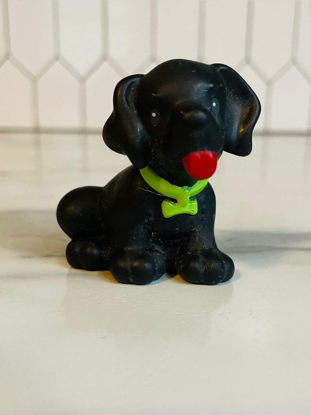 ❌❌Sold❌❌RARE & HTF Fisher Price Little People Black Puppy with Green Collar